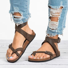 Load image into Gallery viewer, Basic Women Sandals 2019 New Women Summer Sandals Plus Size 43 Leather Flat Sandals Female Flip Flop Casual Beach Shoes Ladies