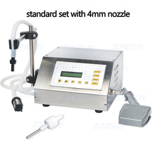 Load image into Gallery viewer, ZONESUN 5-3500ml Digital Control Water Drink Beverage Perfume Juice Milk Small Bottle Filler GFK 160 Liquid Filling Machine
