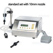 Load image into Gallery viewer, ZONESUN 5-3500ml Digital Control Water Drink Beverage Perfume Juice Milk Small Bottle Filler GFK 160 Liquid Filling Machine
