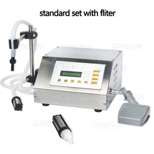 Load image into Gallery viewer, ZONESUN 5-3500ml Digital Control Water Drink Beverage Perfume Juice Milk Small Bottle Filler GFK 160 Liquid Filling Machine
